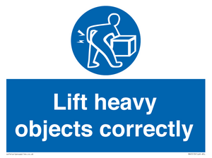 Lift heavy objects correctly